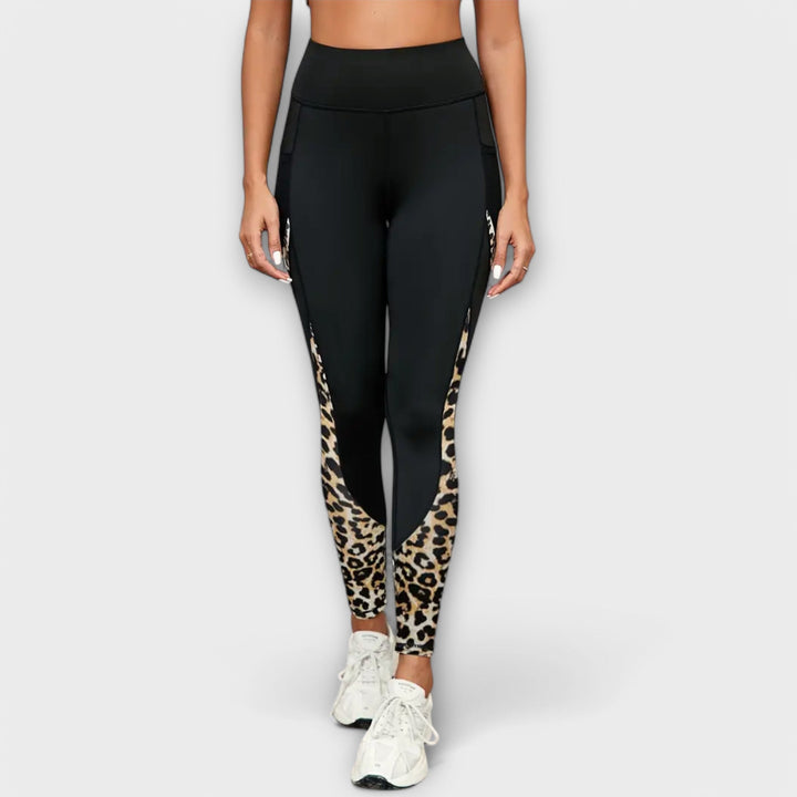 Panna | Leopárdmintás elasztikus leggings zsebbel