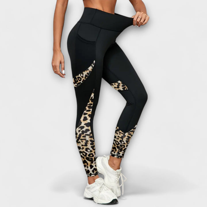 Panna | Leopárdmintás elasztikus leggings zsebbel