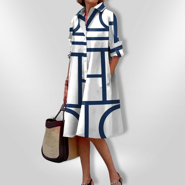 Helen | Rochie Midi Geometrică