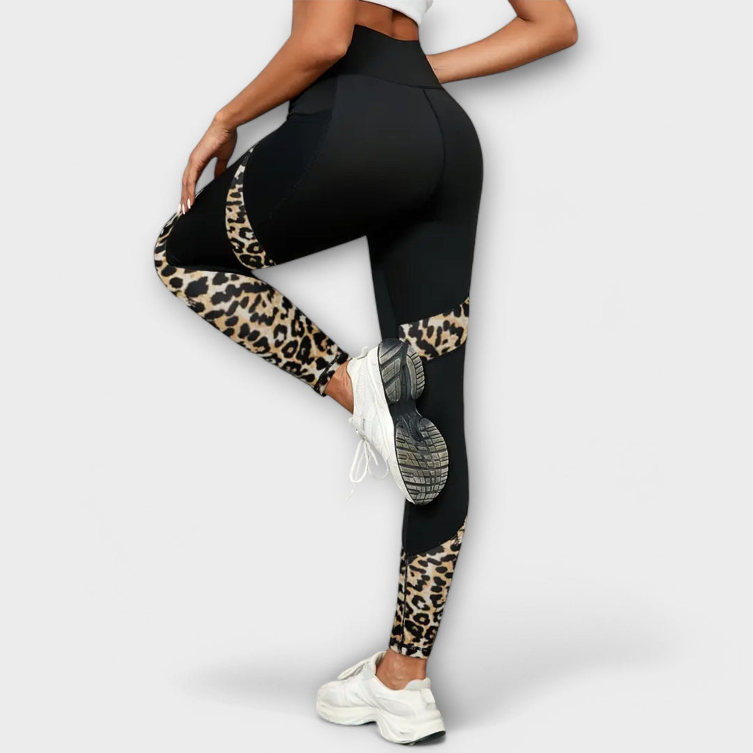 Panna | Leopárdmintás elasztikus leggings zsebbel