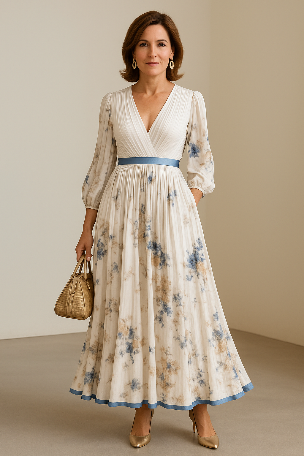 Katie | Rochie Maxi Florală Elegantă