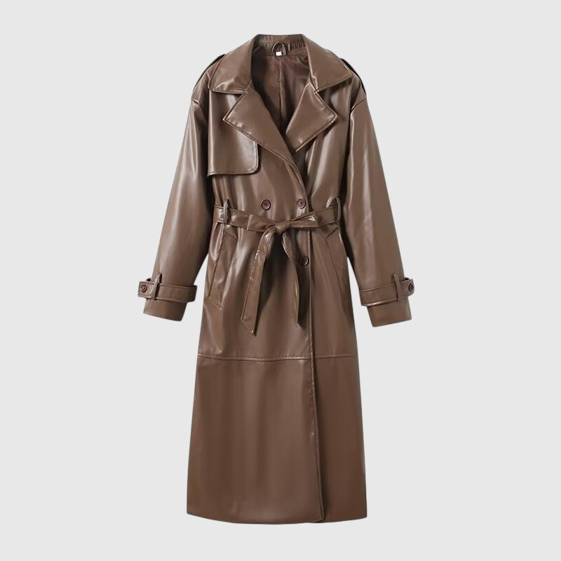 Zora | Elegáns gabardin kabát övvel