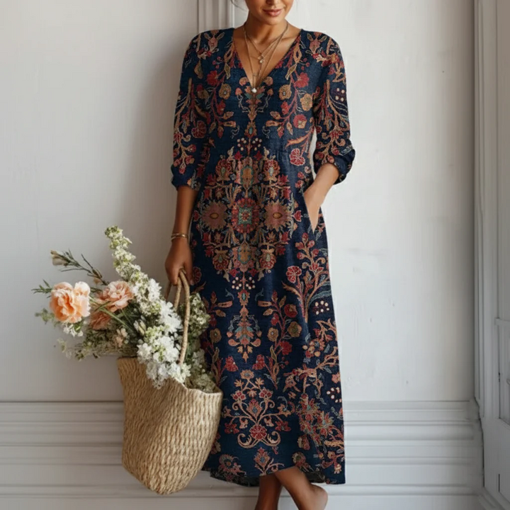 Leire | Rochie Lungă de Stil Etnic