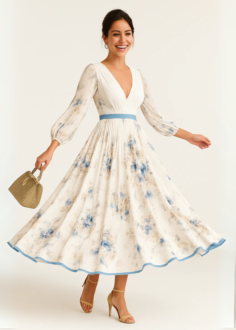 Katie | Rochie Maxi Florală Elegantă