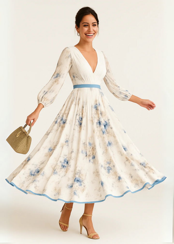 Katie | Rochie Maxi Florală Elegantă