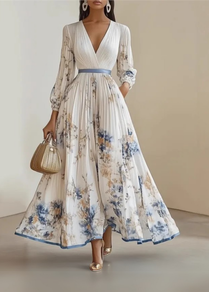 Katie | Rochie Maxi Florală Elegantă