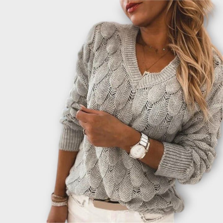 Noemier | Női V-nyakú elegáns pulóver