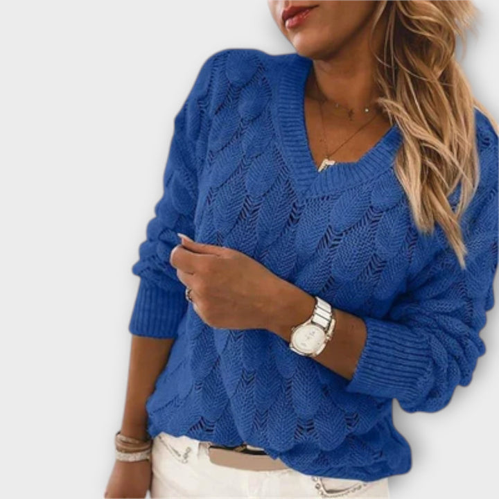 Noemier | Női V-nyakú elegáns pulóver